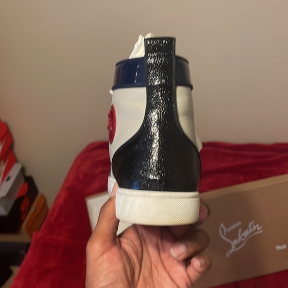 Men size 48 1/2FR or 15.5 US CHRISTIAN LOU BOUTIN HIGH TOP SNEAKERS - Picture 10 of 14
